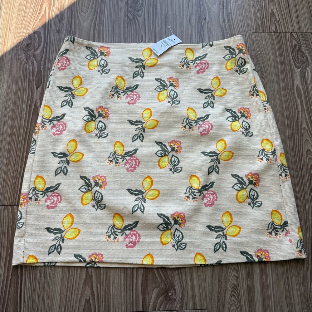 LOFT NWT Lemon & Floral Pencil Skirt - Women’s Size 12